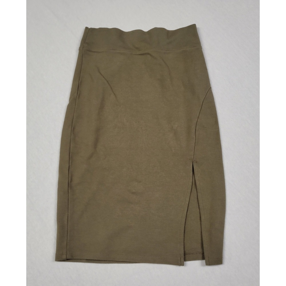 Forever 21 Women's Size S Olive Green Pull-on Midi Pencil Skirt